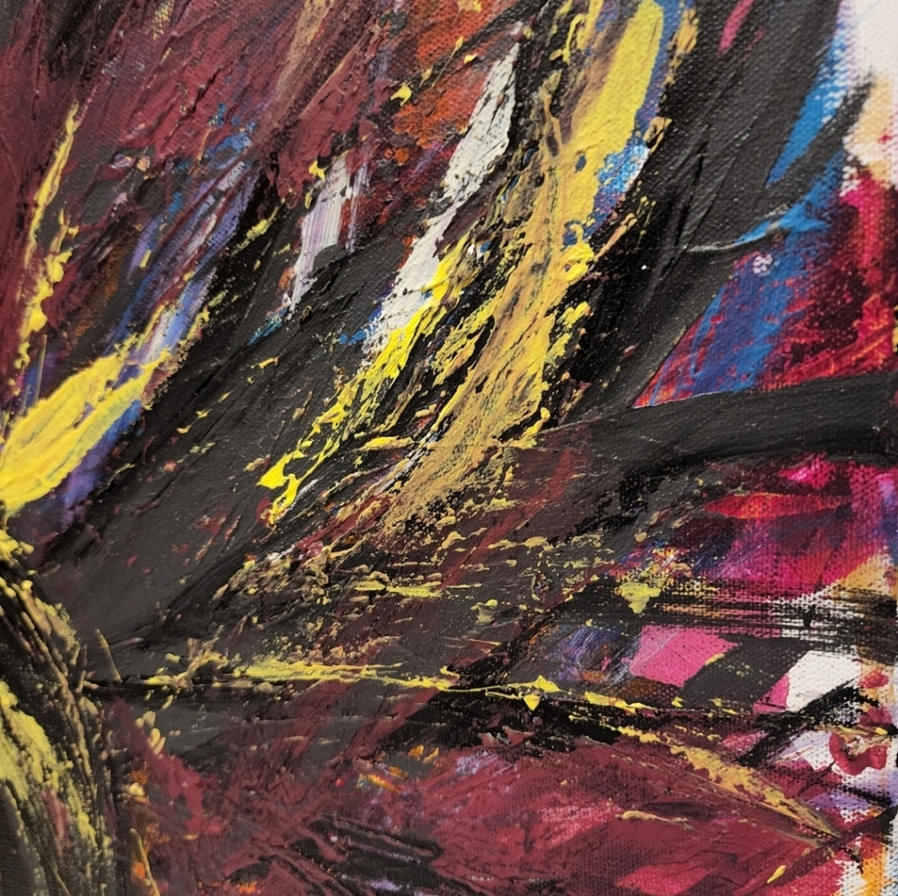 HANDCRAFTED Painting HANDPAINTED Abstract Artwork Stretch Canvas Wall Art Decor - Picture 11 of 17